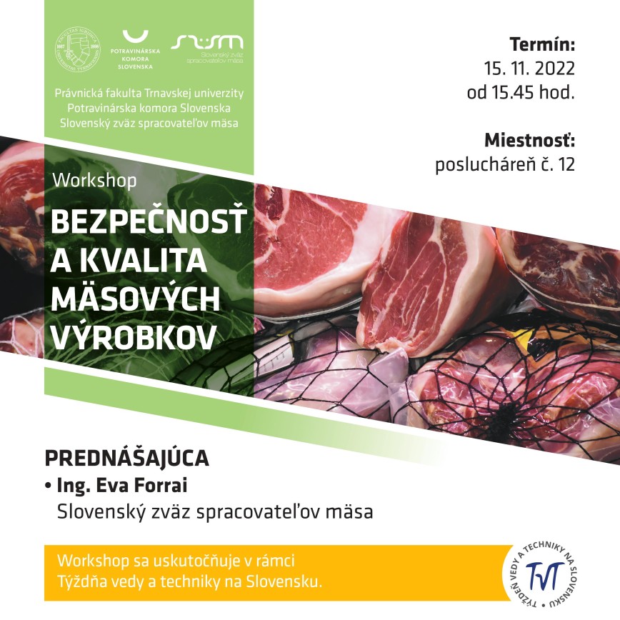 Bezpečnosť a kvalita mäsových výrobkov