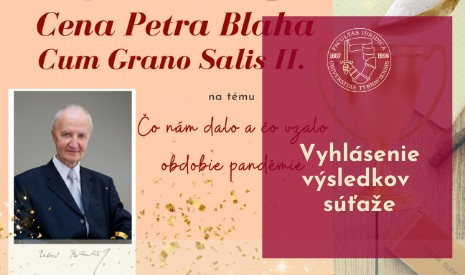 Cena Petra Blaha - Cum Grano Salis II: vyhlásenie výsledkov