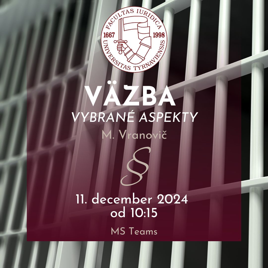 Väzba - vybrané aspekty