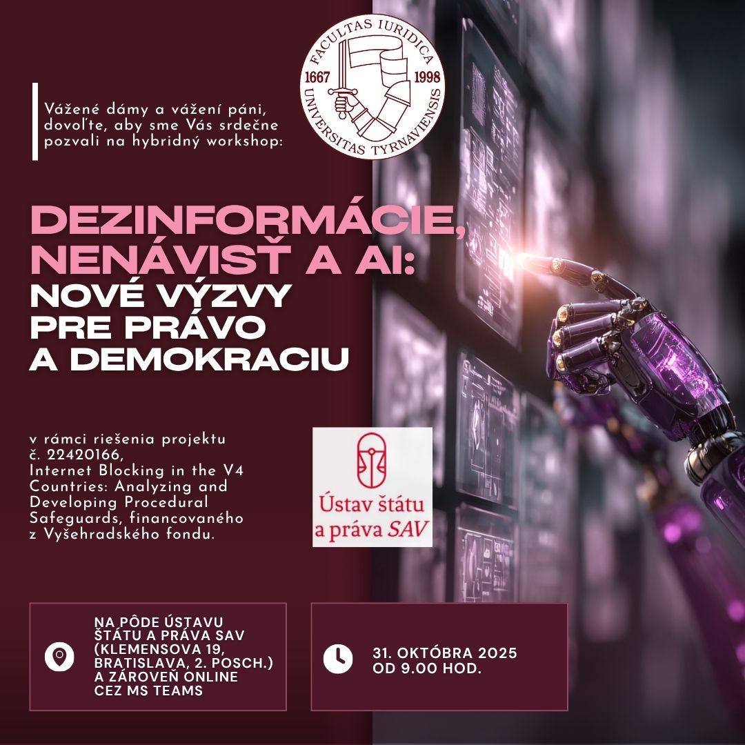 Dezinformácie, nenávisť a AI