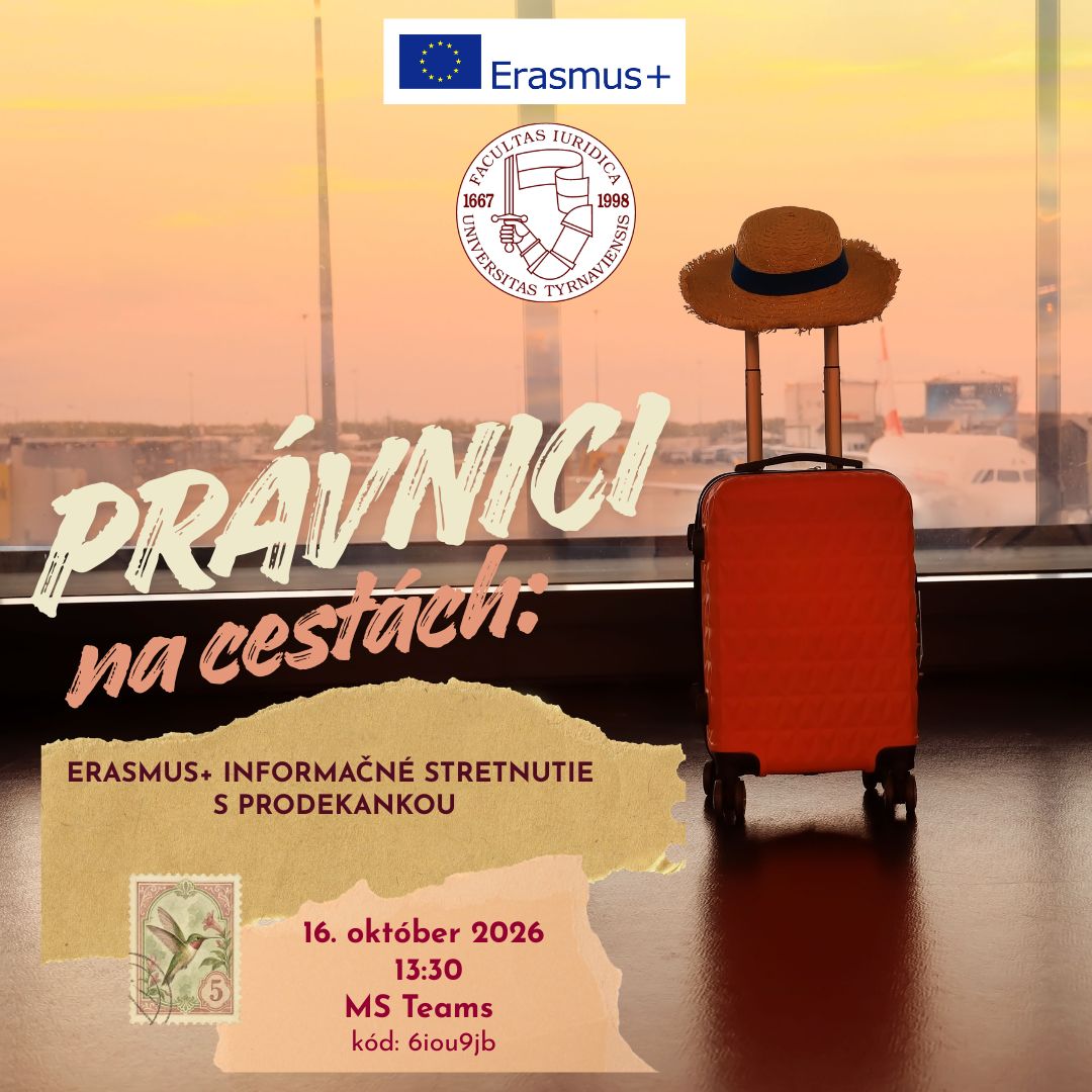 Právnici na cestách: ERASMUS+ informačné stretnutie