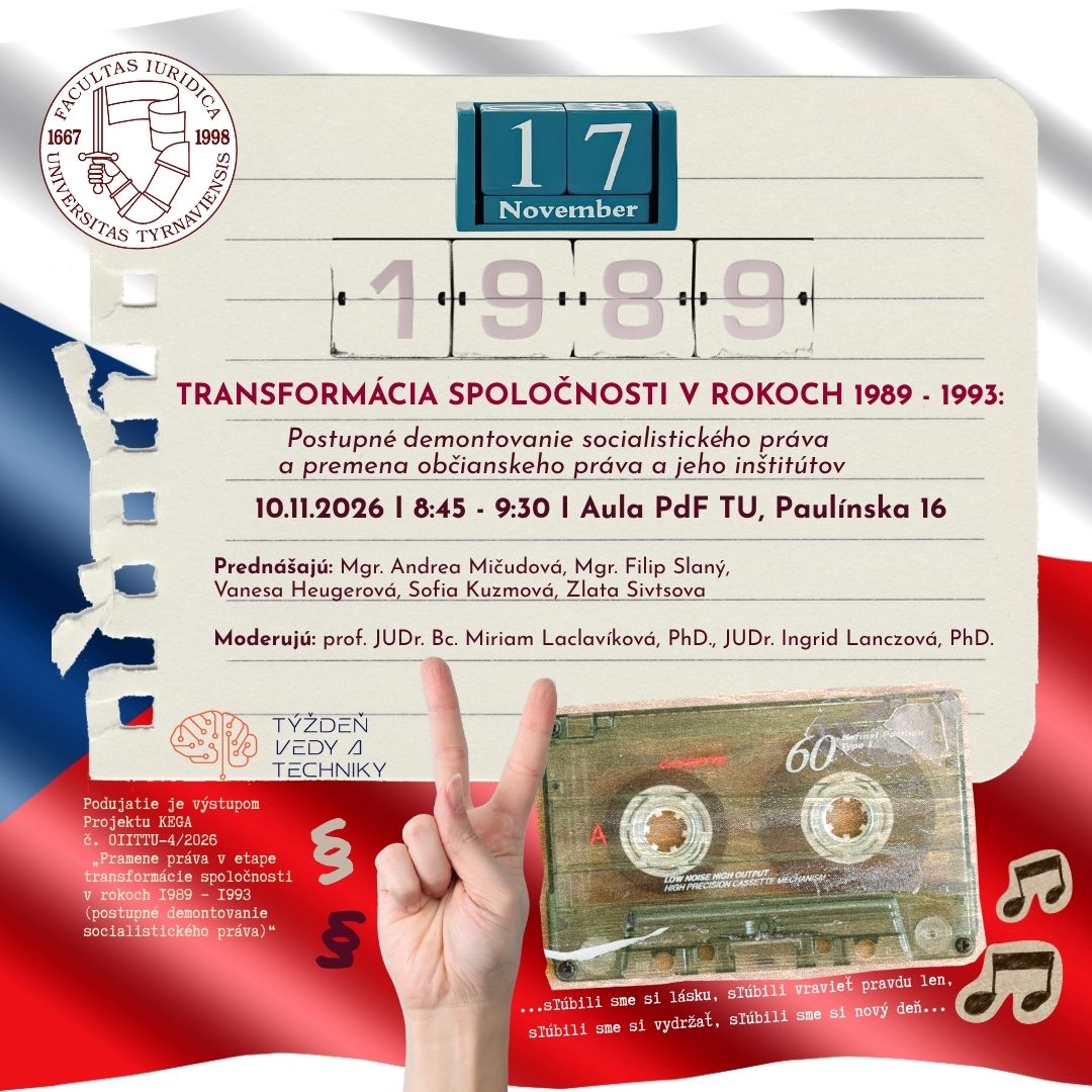17. november: Transformácia spoločnosti v rokoch 1989 - 1993