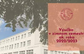 Výučba v zimnom semestri ak. roka 2022/2023