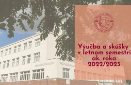 Výučba v letnom semestri ak. roka 2022/2023