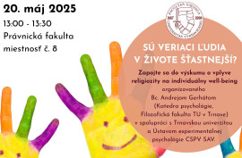 Výskum študenta psychológie: Sú veriaci ľudia v živote šťastnejší?